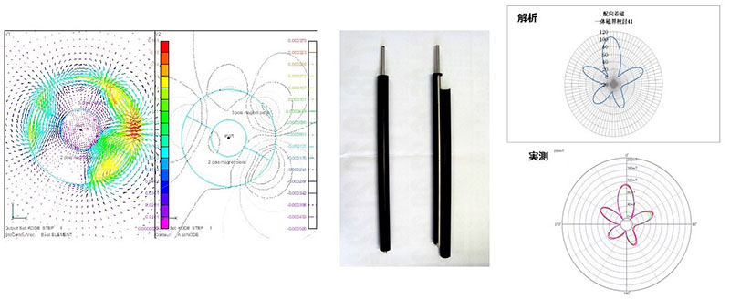 図：磁界解析と測定結果
